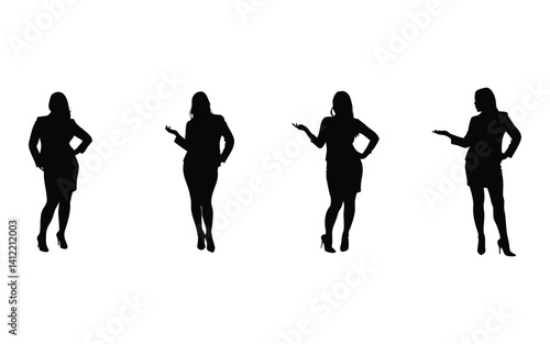 Businesswoman Silhouettes | Professional Female Vector Illustration