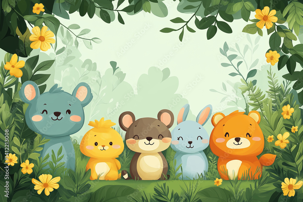 Naklejka premium children backdrop/background