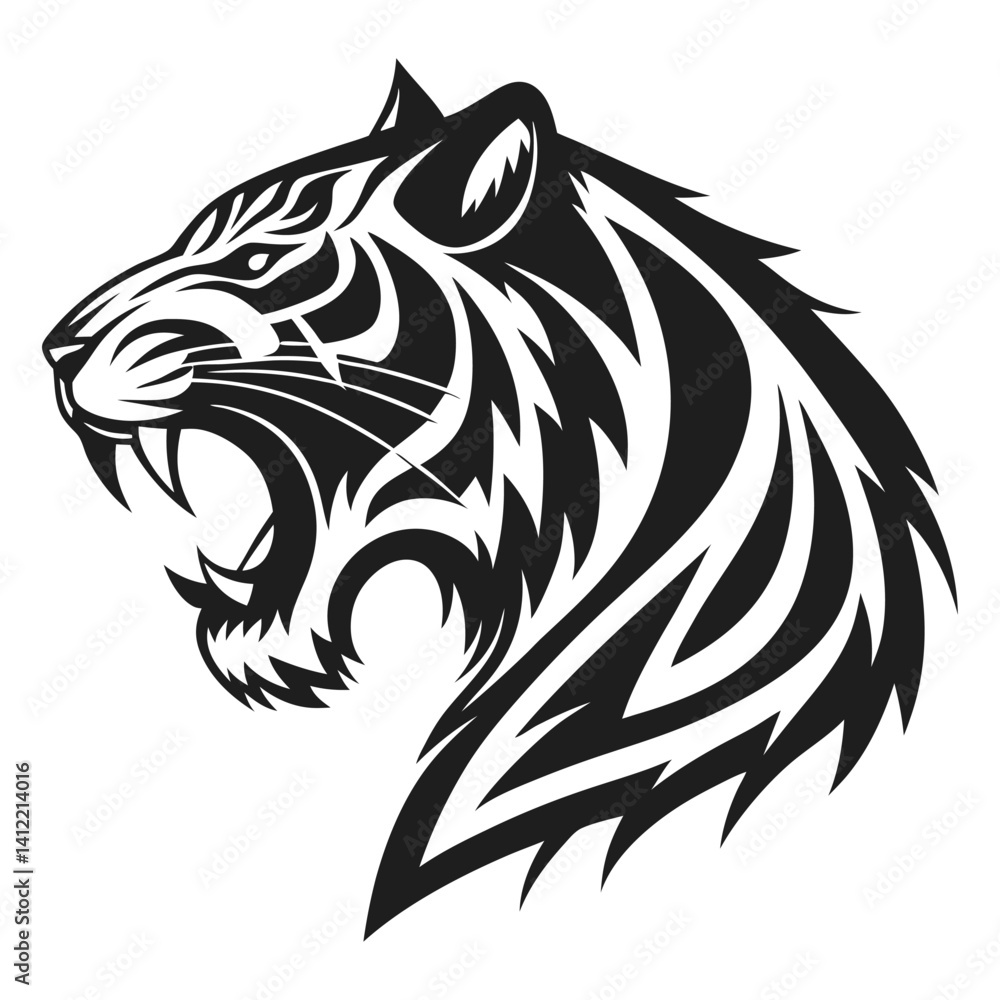 Obraz premium tribal wolf tattoo