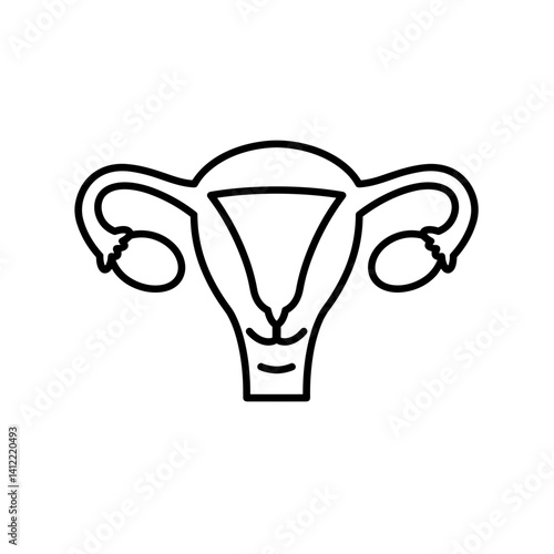 Female reproductive system line icon