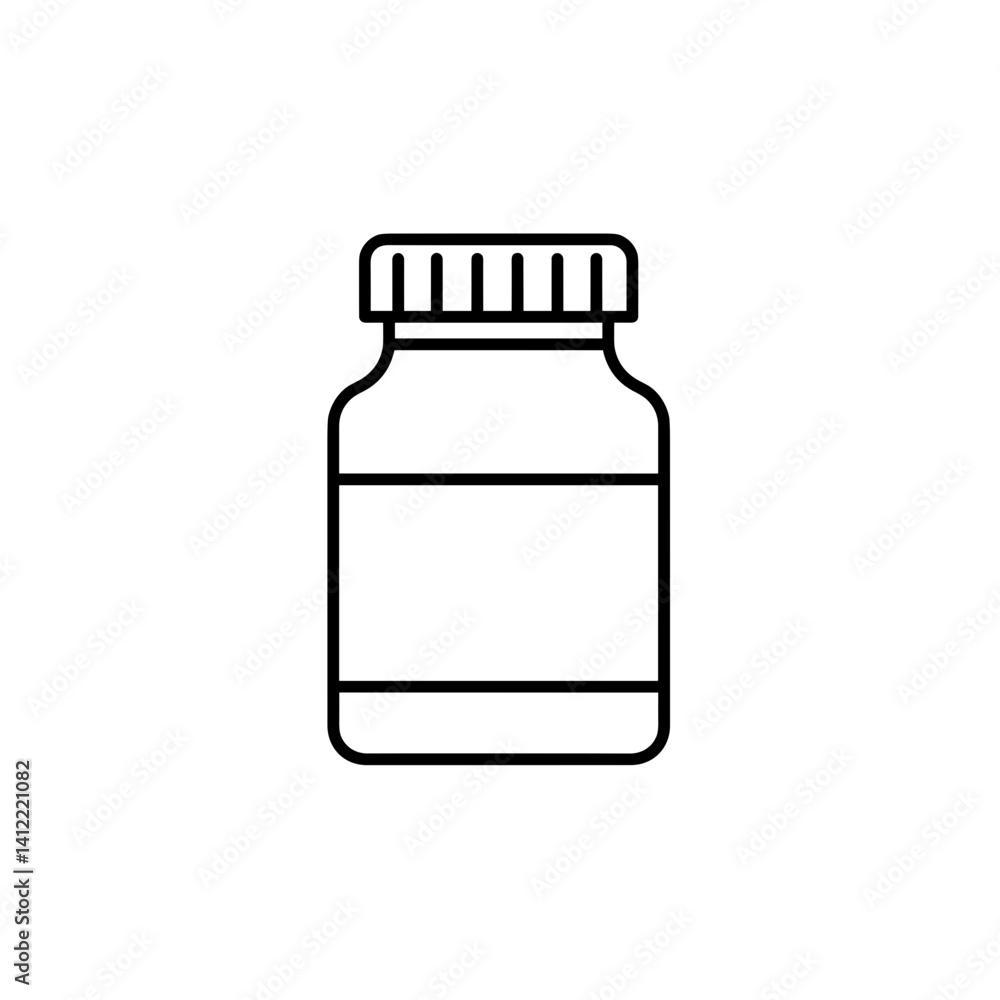 Medicine bottle line icon Medicine bottle line icon
