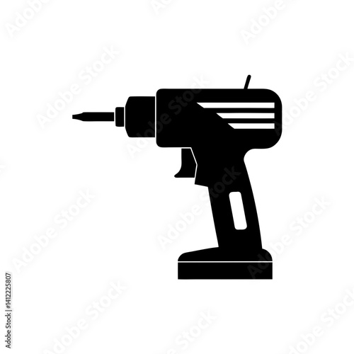 electric drill isolated on white background