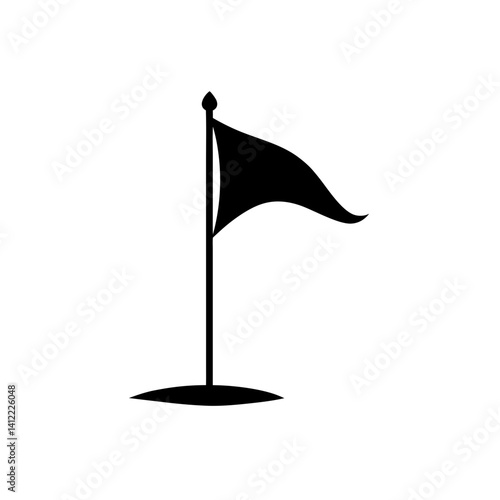 black flag isolated on white