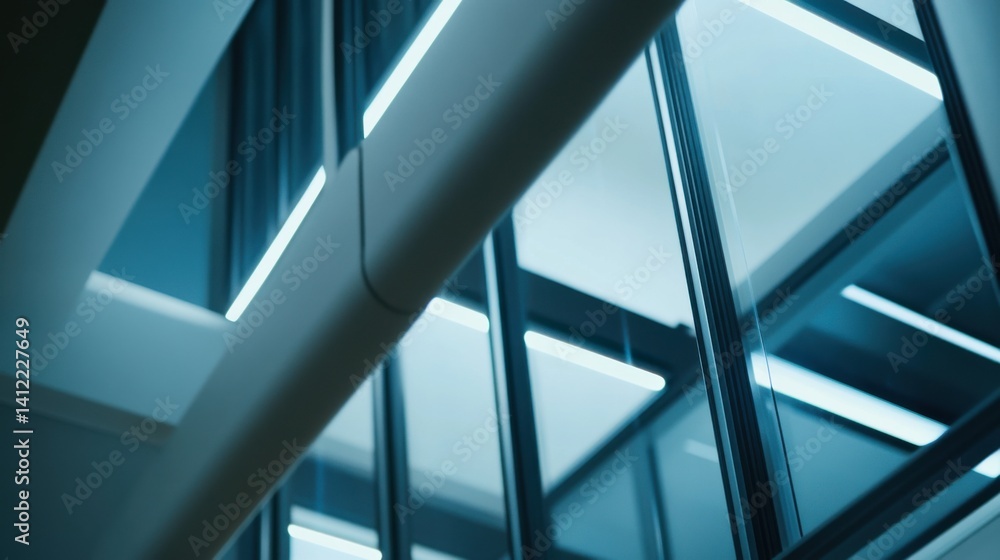 Electrician testing electrical systems in a newly built office building. Featuring skill and safety Electrician testing electrical systems in a newly built office building. Featuring skill and safety