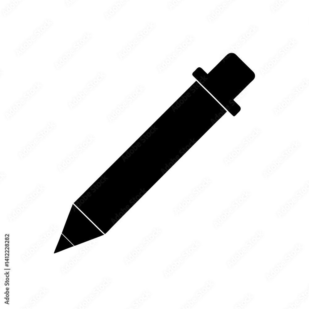 black pencil isolated on white black pencil isolated on white