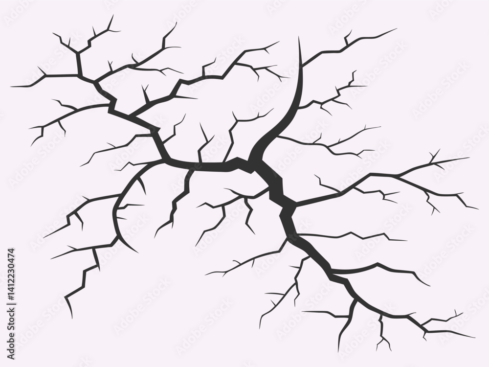 Realistic Cracked Branch Pattern Isolated on Light Background. crack, branch, fracture, broken, texture, root, abstract, damage, black, vein
Realistic Cracked Branch Pattern Isolated on Light Background. crack, branch, fracture, broken, texture, root, abstract, damage, black, vein