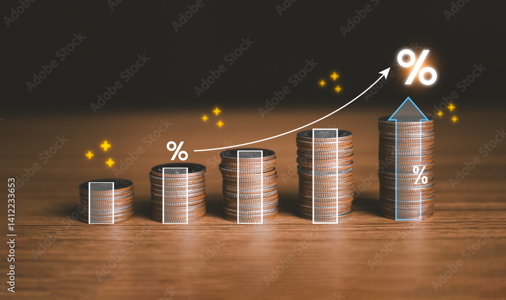 2025 Business growth, boost up business or success concept, Business growth, investment profit increase, growing sales and revenue, progress or development concept, arrow graph future growth plan