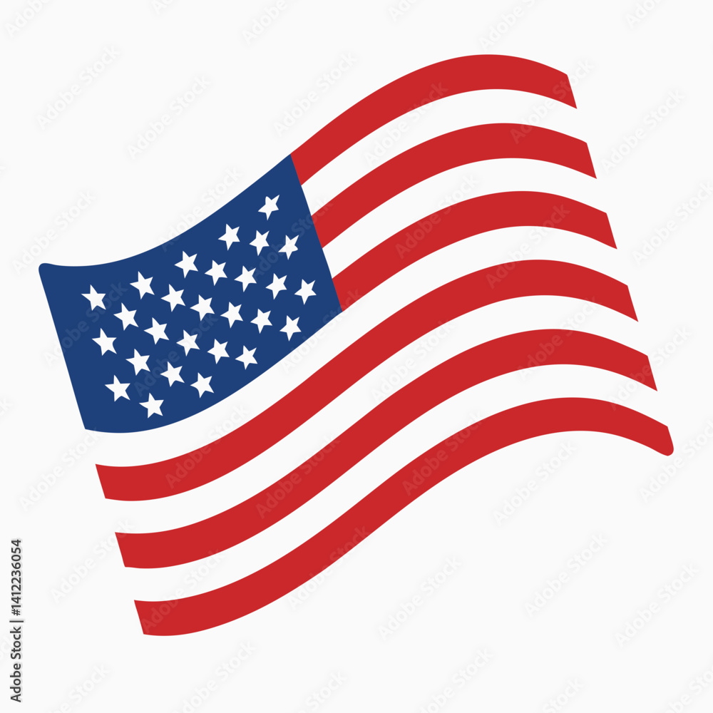 Fototapeta premium American Flag Animal Vector – Patriotic Wildlife Graphic Design File