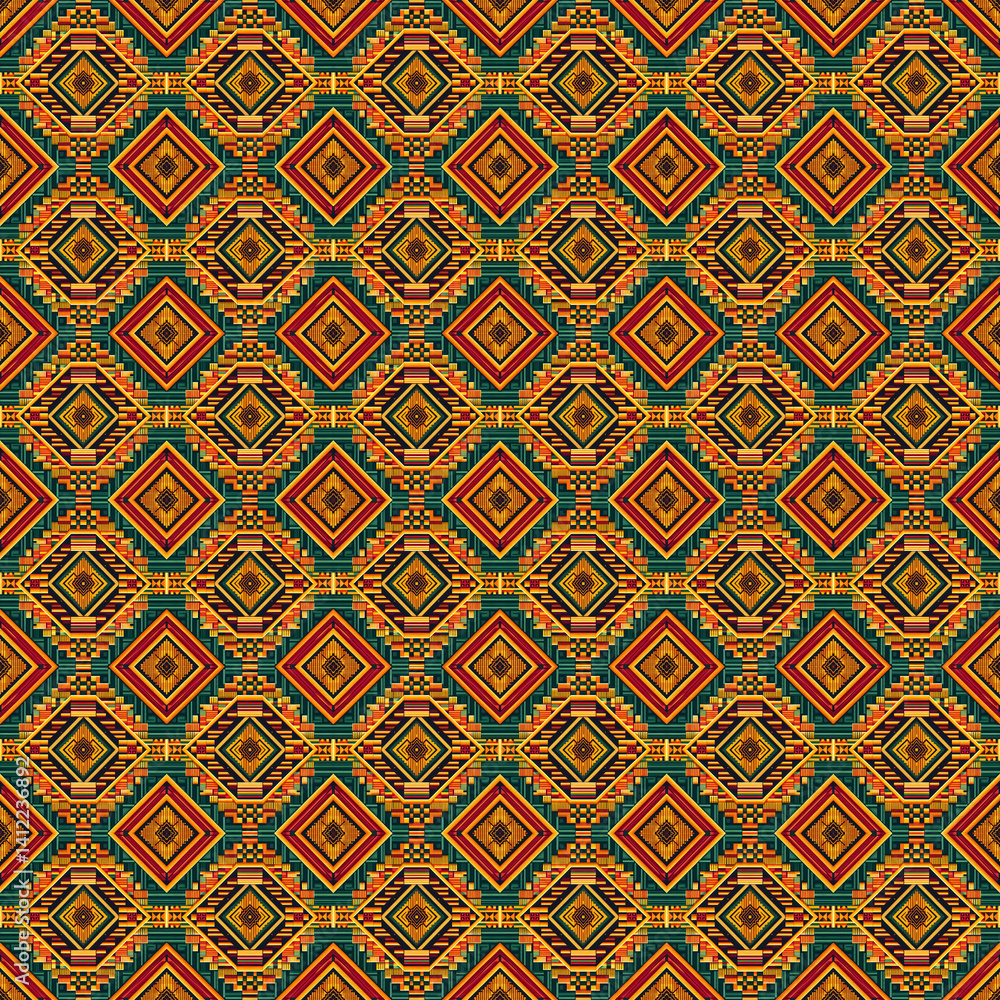 Kente Pattern is a traditional Ghanaian textile pattern, known for its bold, vibrant colors and symbolic geometric designs. Originally woven by the Ashanti and Ewe people, Kente patterns convey messag Kente Pattern is a traditional Ghanaian textile pattern, known for its bold, vibrant colors and symbolic geometric designs. Originally woven by the Ashanti and Ewe people, Kente patterns convey messag
