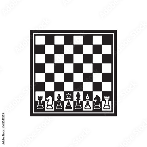 black and white chess board