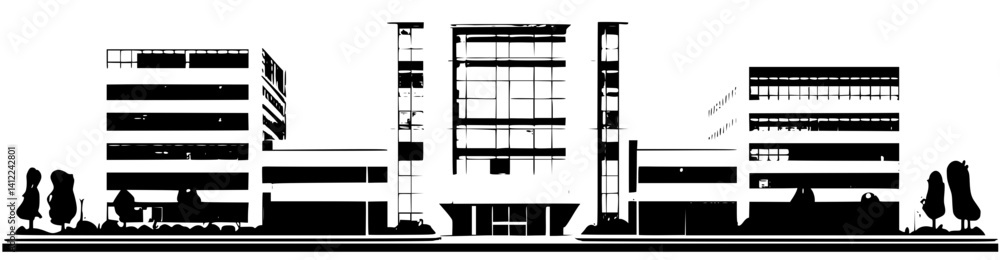 Obraz premium 3 Pieces of Contemporary style Medical centers designs, Contemporary style Medical centers illustration art