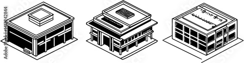 3 Pieces of Contemporary style Research facilities designs, Contemporary style Research facilities illustration art