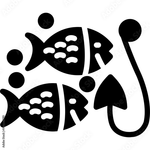 Fishing Glyph Icon