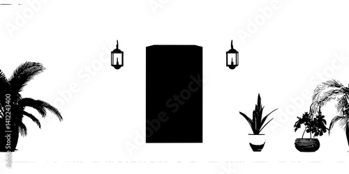 3 Pieces of Mediterranean style Palazzos designs, Mediterranean style Palazzos illustration art