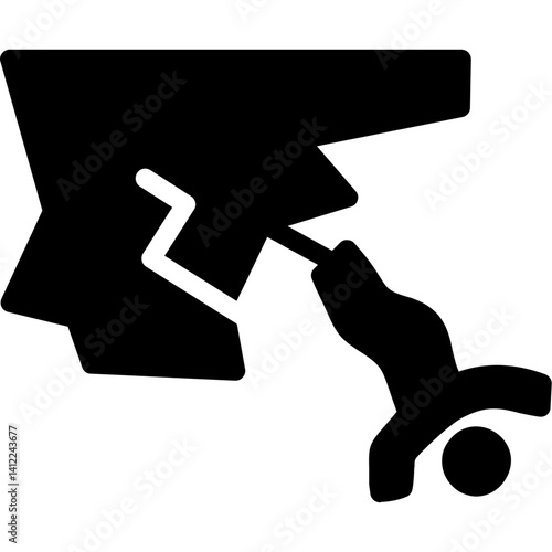 Bungee Jumping Glyph Icon