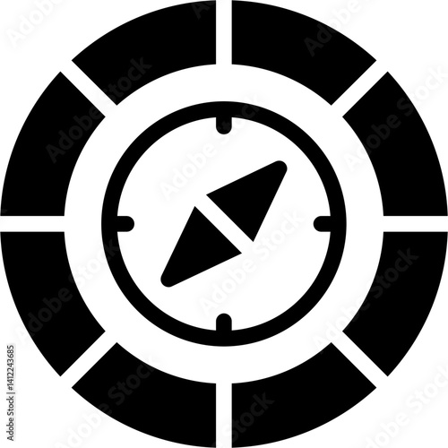 Orienteering Glyph Icon