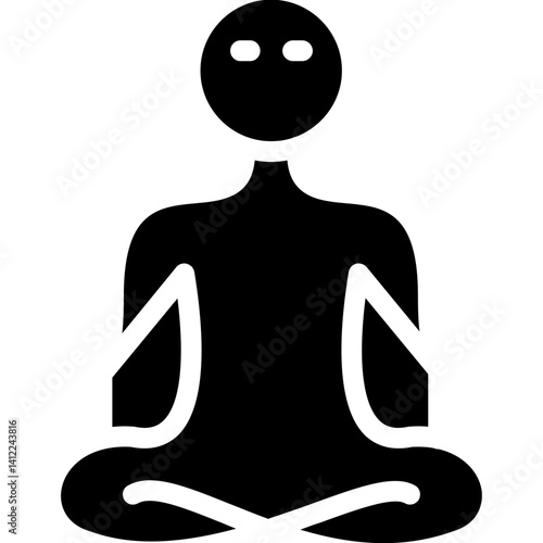 Outdoor Yoga Glyph Icon
