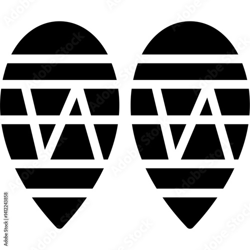 Snowshoeing Glyph Icon