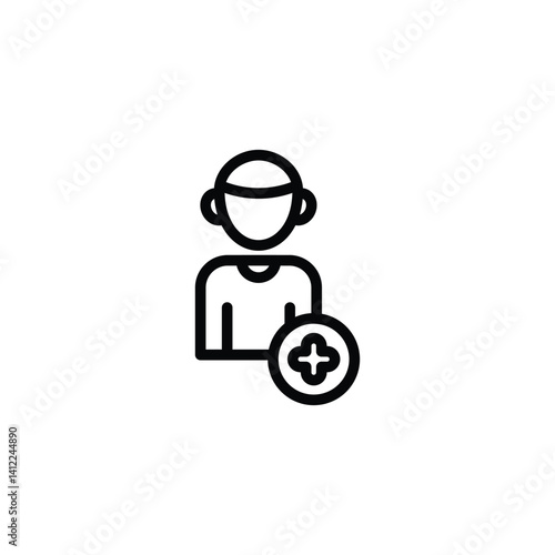 Adding User Account Icon - Profile with Plus Symbol