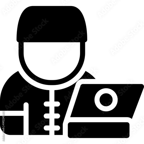 Freelancing Glyph Icon