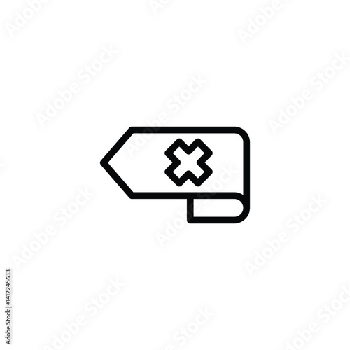 Removing Element Arrow Icon Black Outline Style