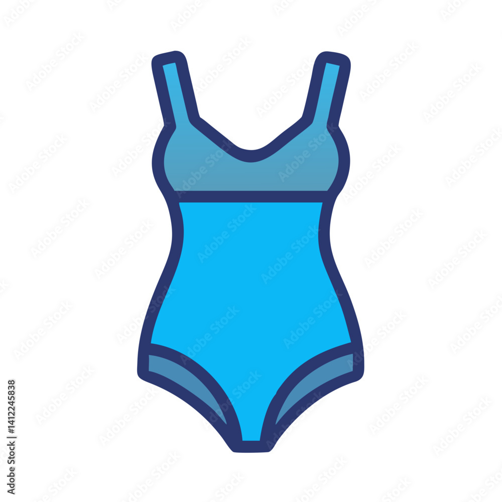 Swimsuit Representing Beach or Pool Attire Icon Design Swimsuit Representing Beach or Pool Attire Icon Design