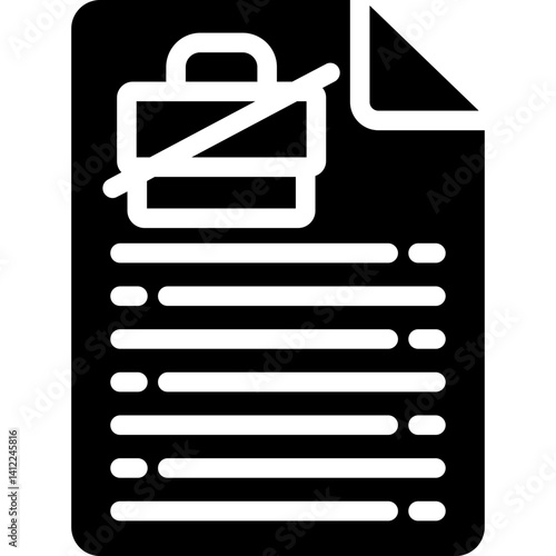 Unemployment Assistance Glyph Icon