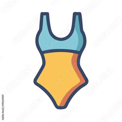 Swimsuit Representing Beach or Pool Attire Icon Design