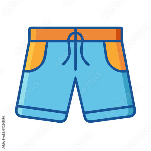 Swim Trunks Representing Casual Beachwear Clothing Icon Design