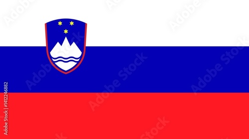 Free Download Sovereign state flag of country of Slovenia in official colors. Illustration of Slovenia flag. Slovenia flag 
 - GFXLoad