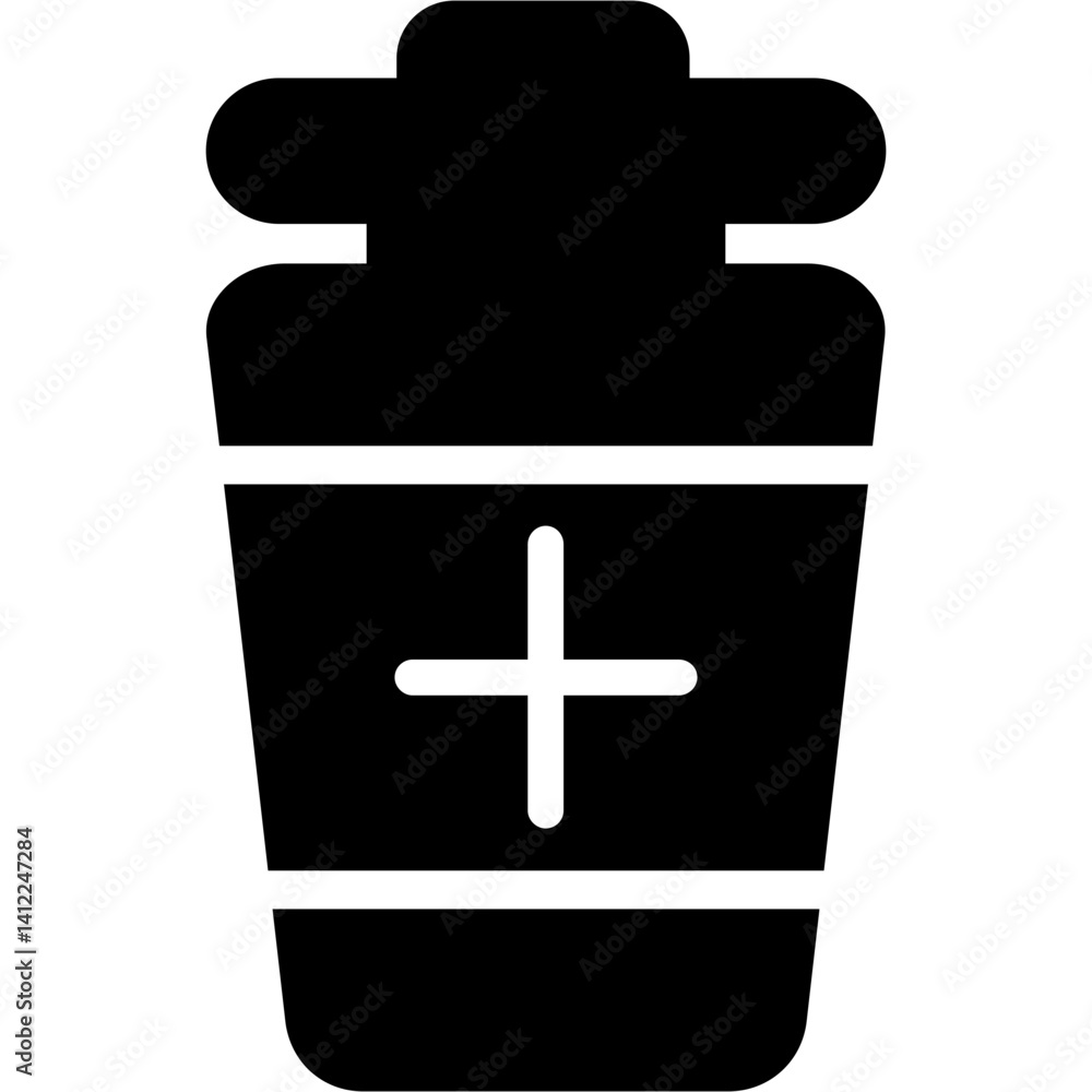 Obraz premium Recycle Bin Glyph Icon
