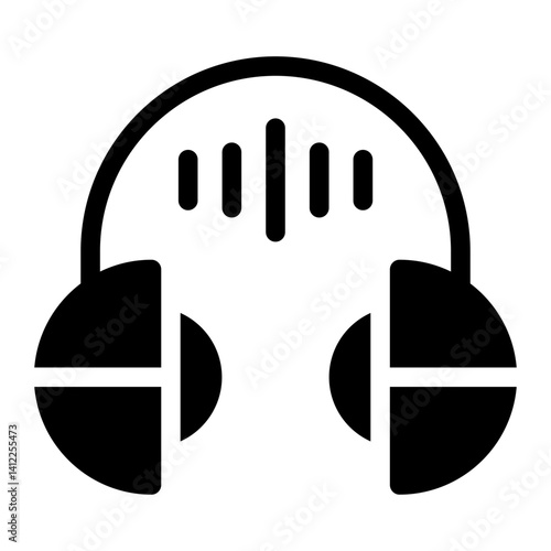 Museum Audio Guide Glyph Icon
