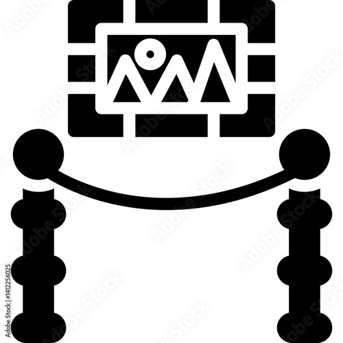 Museum Painting Glyph Icon