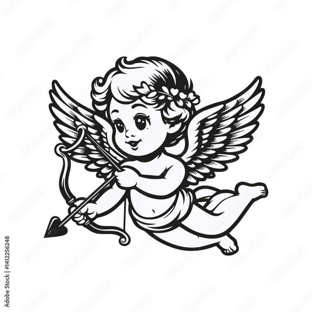 Fototapeta premium Cupid in Motion