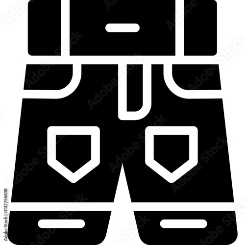 Cargo Shorts Glyph Icon