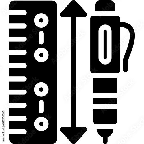 Ruler Glyph Icon