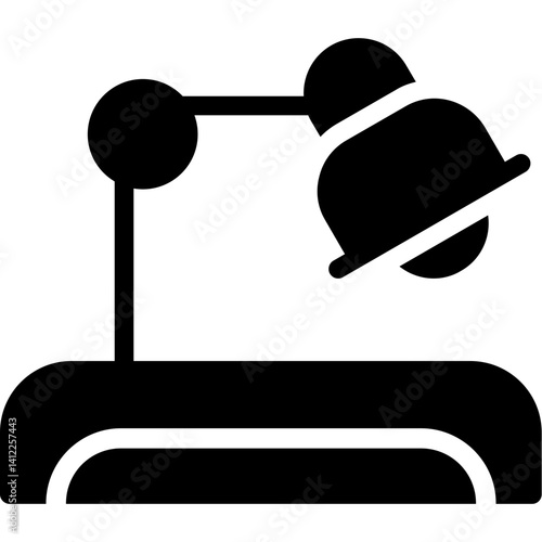 Desk Lamp Glyph Icon