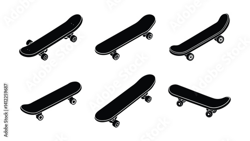 collection of skateboards, vector illustration of skateboards