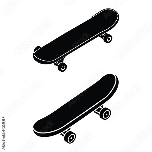 skateboard isolated on white background