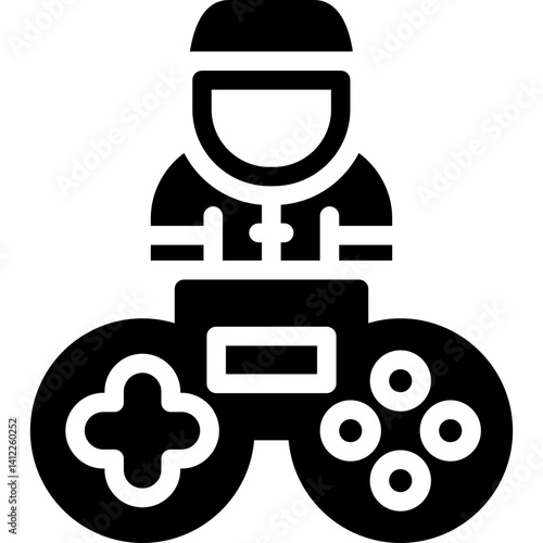 Game Boss Glyph Icon