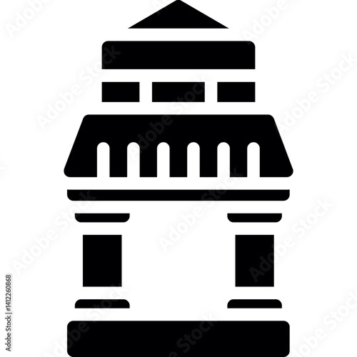 Ancient Fresco Glyph Icon