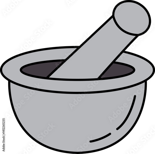 single icon of mortar and pestle