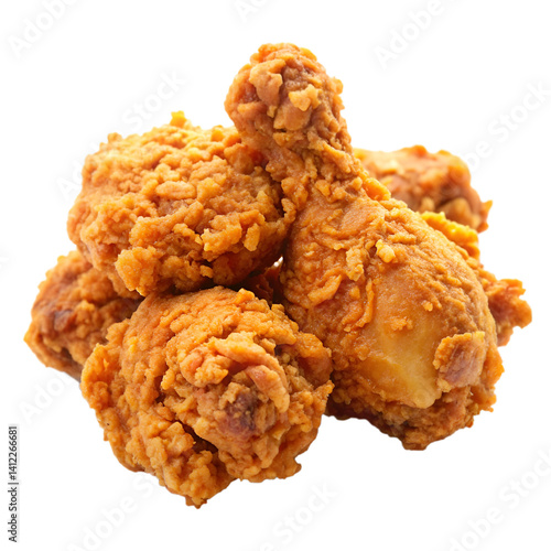 Crispy Fried Chicken on White