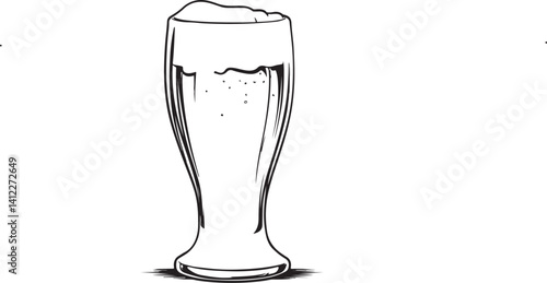 glass of beer isolated