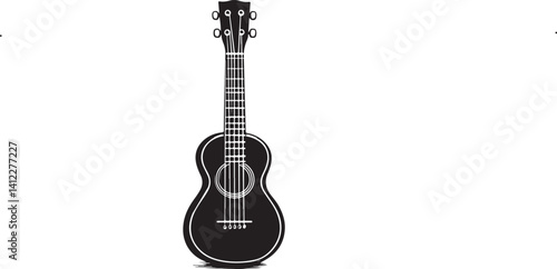 acoustic guitar isolated on white