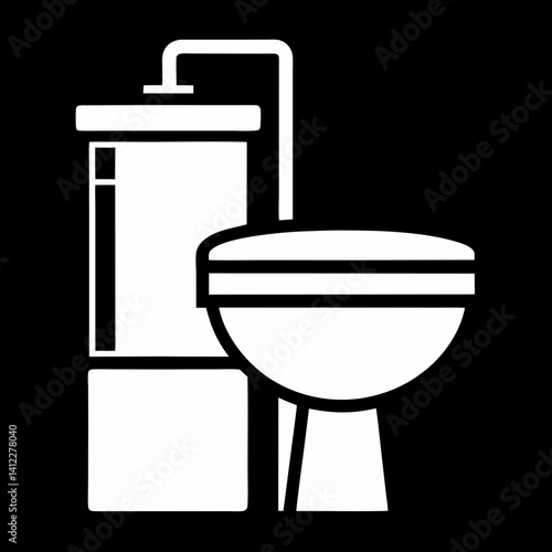 vector illustration of toilet bowl