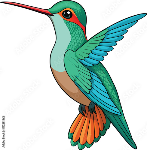 vector illustration of a flying bird