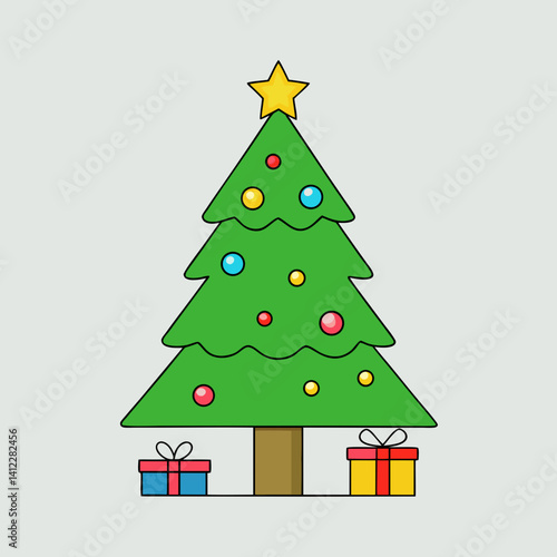 christmas tree with gifts