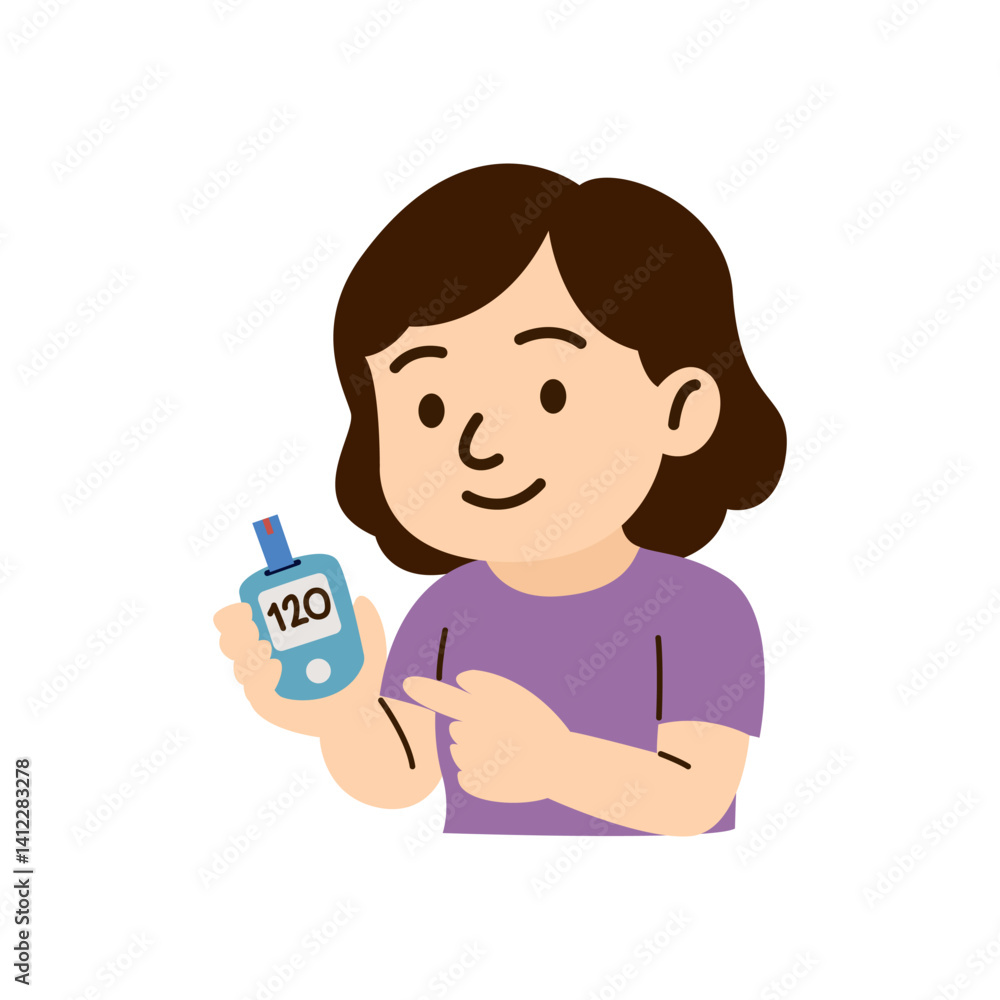 diabetes disease concept. diabetes patient character diabetes disease concept. diabetes patient character