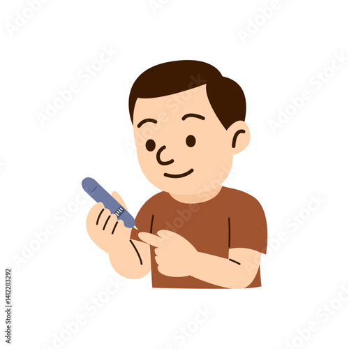 diabetes disease concept. diabetes patient character